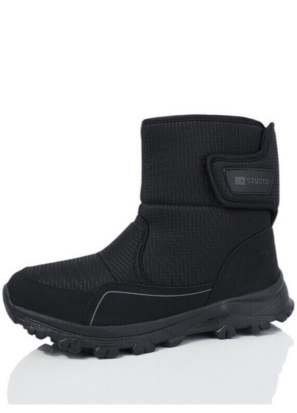 Черные кэжуал зимние дутики с натуральной овчиной an969-1 Fashion