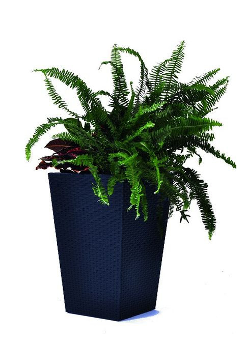 Горщик для рослин Medium Rattan Planter сірий Keter (329407730)