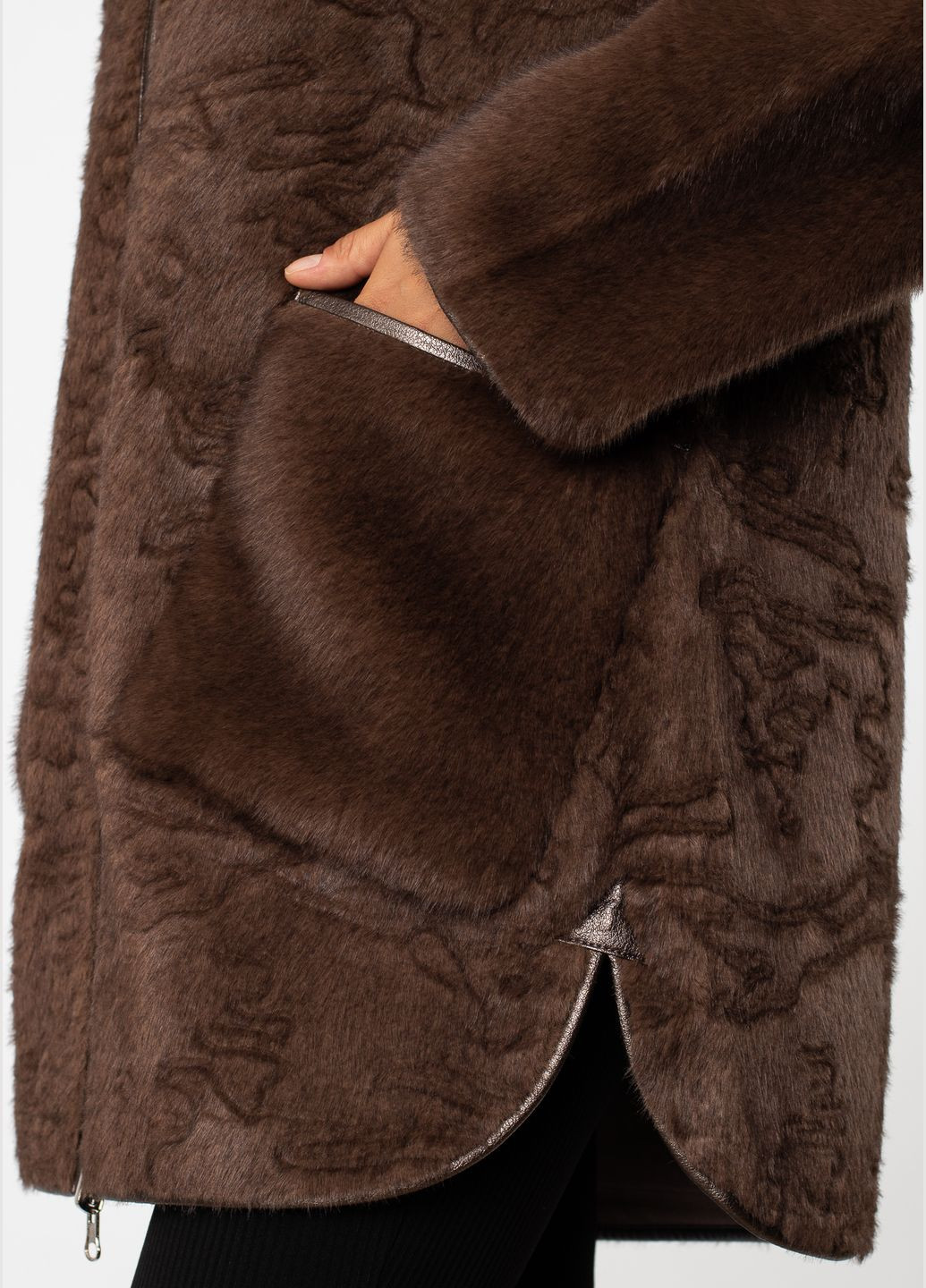 Коричневый зимний Пуховик MissLynx