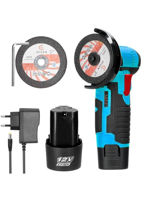 Кутова шліфувальна машина на акумуляторі 500Вт 19 500 об/хв 1200 мАч комплектується кейсом (2104618867) Meterk (370641198)