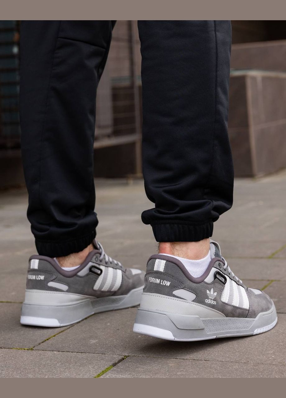 Серые всесезонные кроссовки Vakko Adidas Forum Low Grey White
