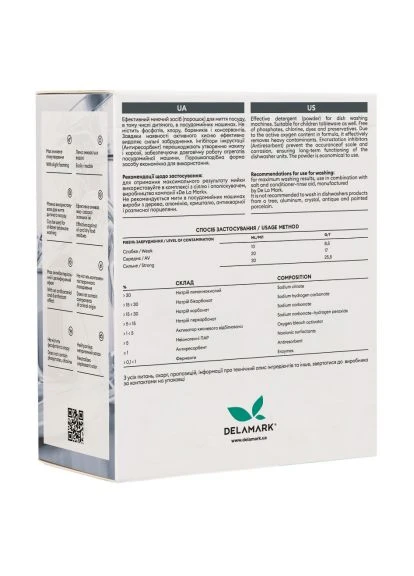 Порошок для миття посуду в посудомийці 1 кг (4820152330376) DeLaMark 1 кг (401163581)