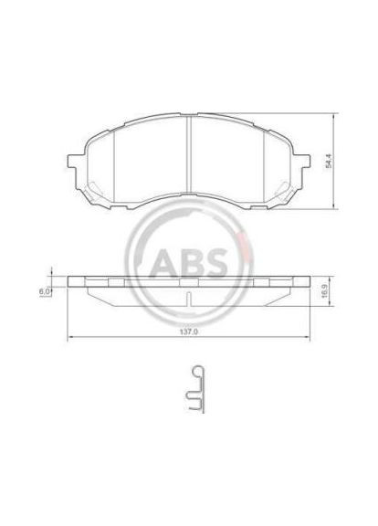 Колодка гальм. SUBARU Impreza передн. (вир-во ABS) A.B.S. (365247801)