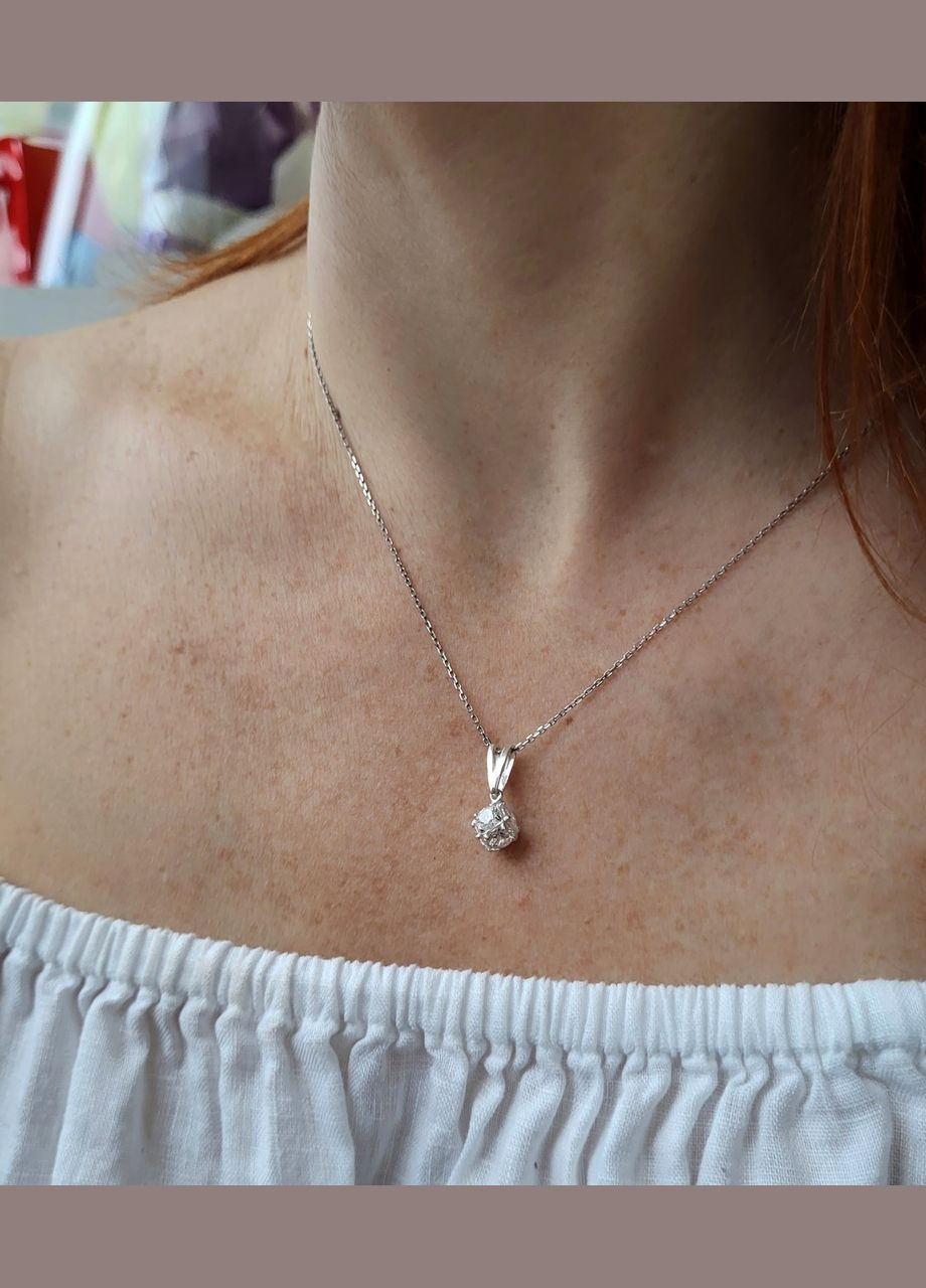 Срібна підвіска підвіс Кулька в каменях срібло 925 проба 1.50г 3160 No Brand (306742024)