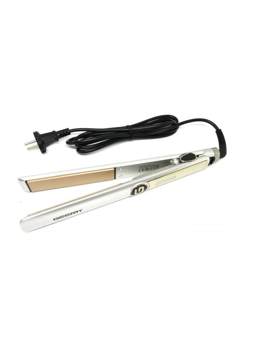 Плойка випрямляч для укладання та випрямлення волосся Gm 416 Щипці прасок для волосся керамічний Сірий Geemy (316510528)