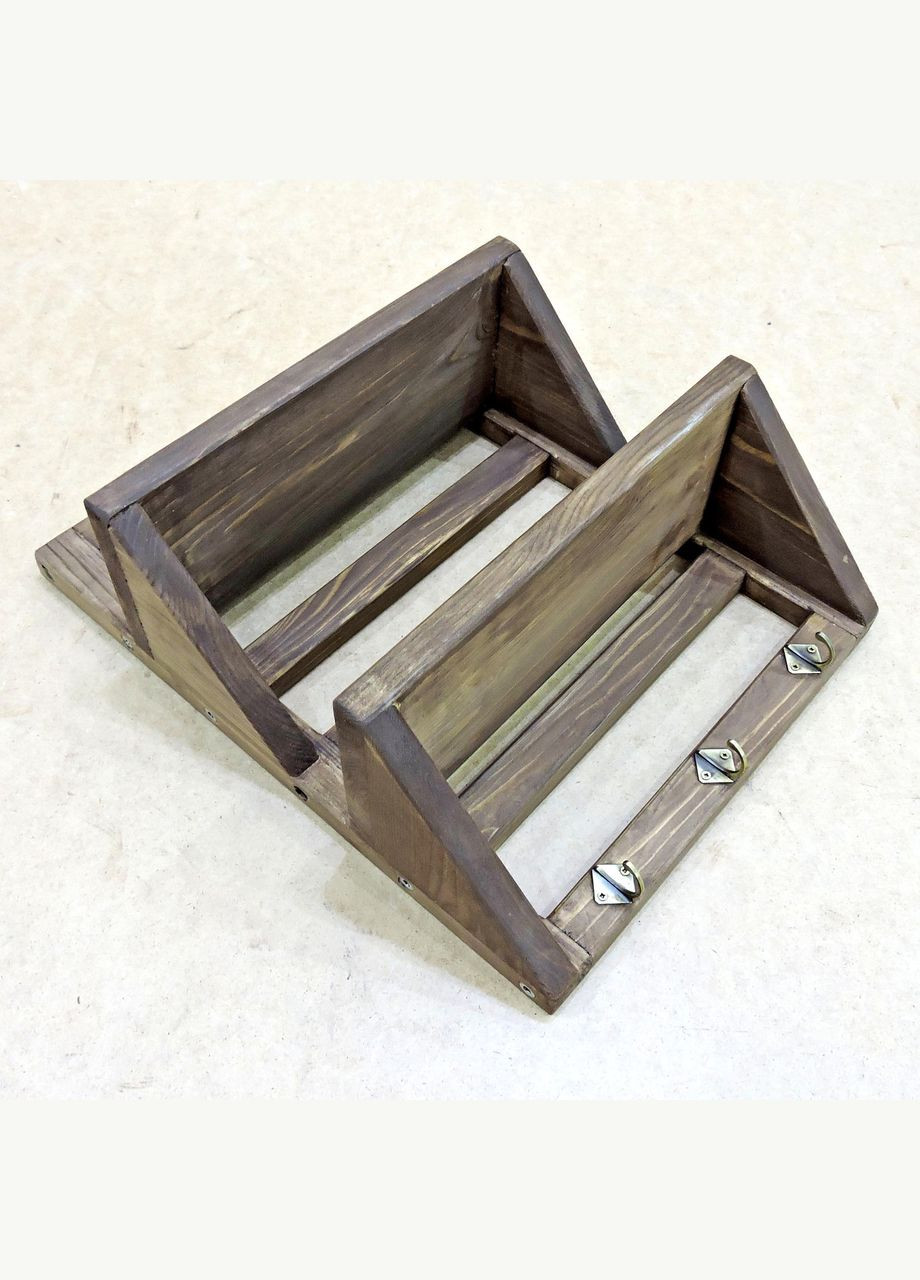 Настенная полка из дерева Макау мокко (НСП-003710) No Brand (328081200)