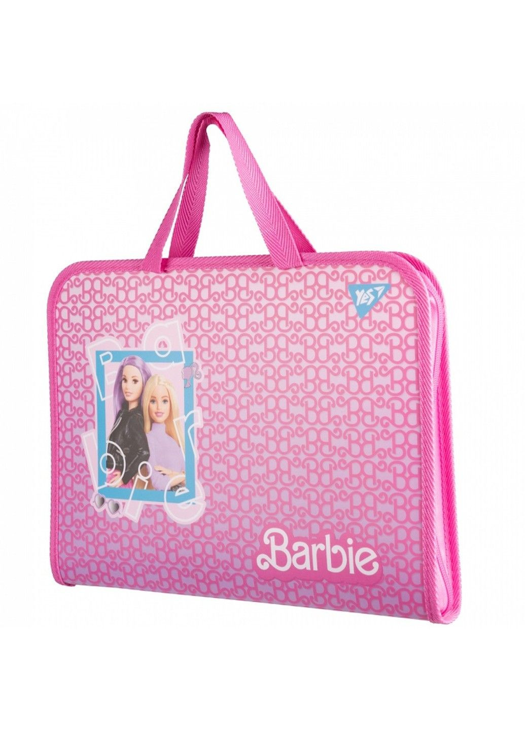 Папка-портфель на молнії В4 з тканевими ручками Barbie рожевий 492240 Yes (294337013)