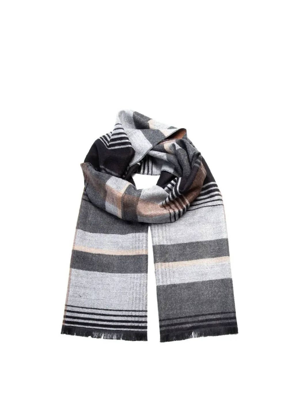 Шарф чоловічий смужка кашемір FORD 255-135 LuckyLOOK 255-135M (322792873)