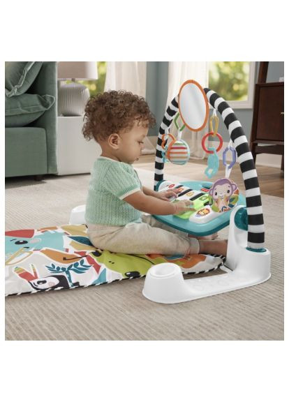 Дитячий килимок ігровий центр блакитний Натискай та грай з технологією Smart Stages (англ.) (HWY58) Fisher-Price ігровий центр блакитний Натискай та грай з техноло (369881237)