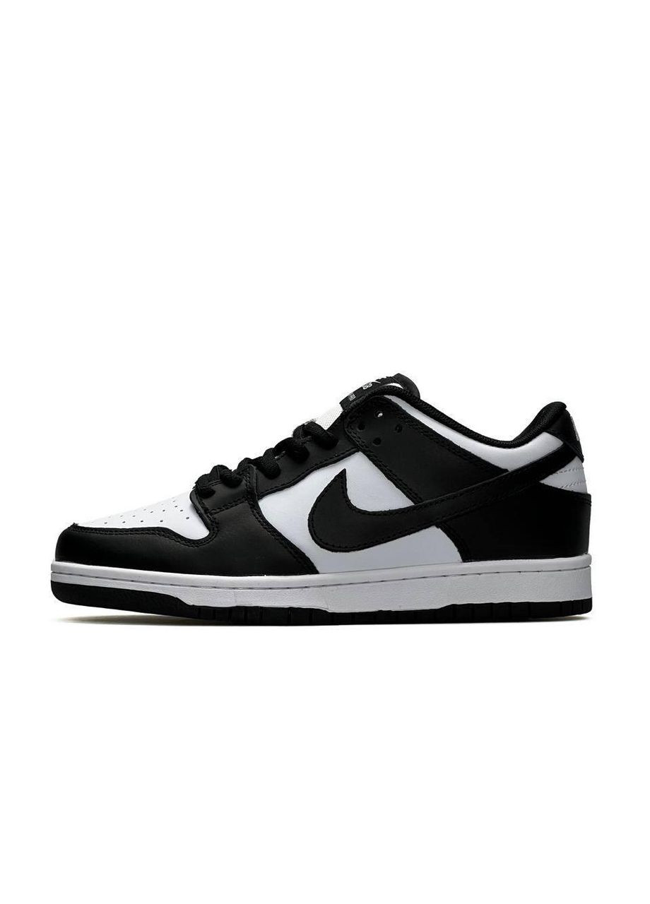 Чорні Осінні кросівки чоловічі nike sb dunk low retro white black v2 найк сб данк No Brand