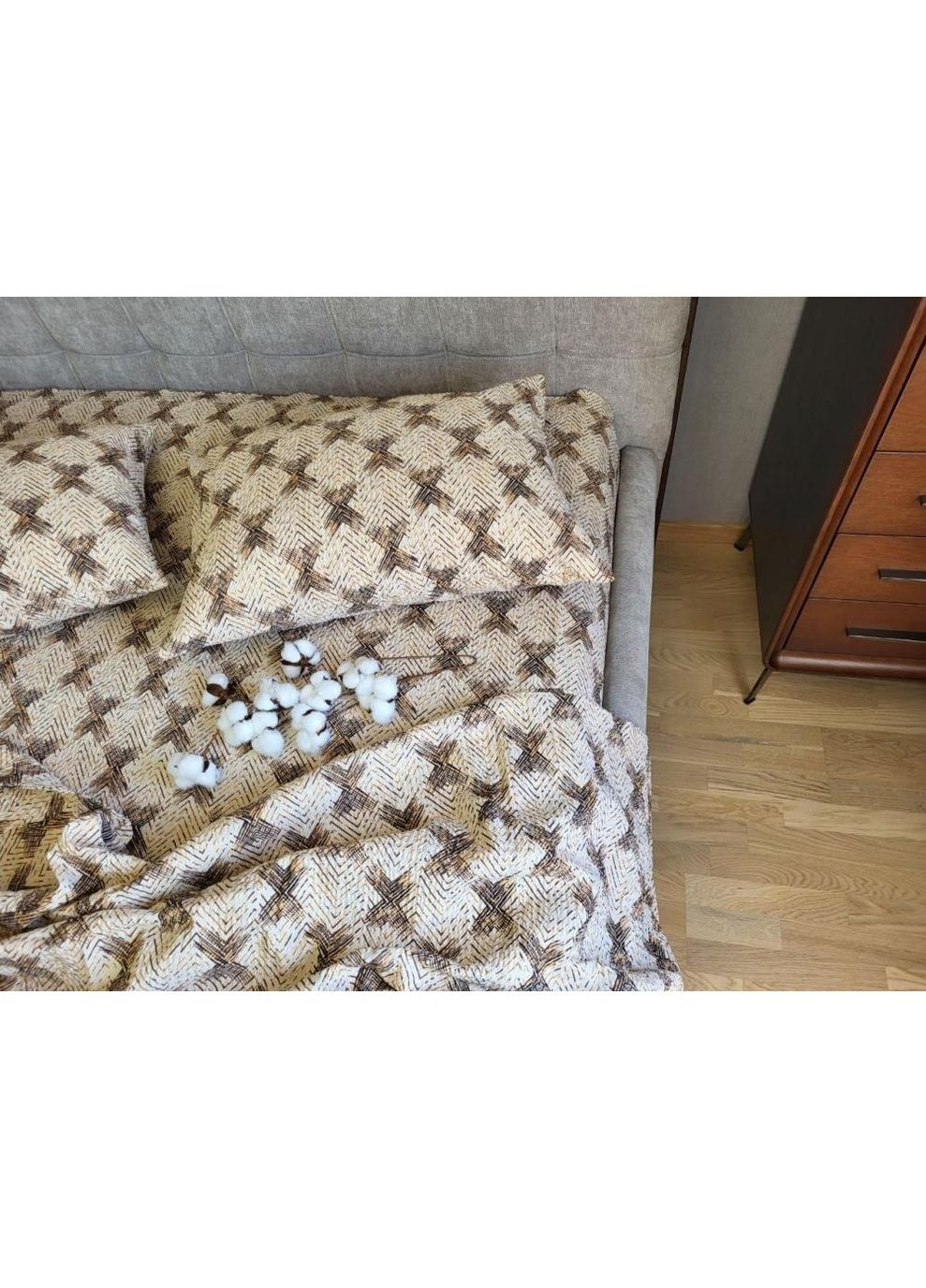 Постельное белье Кожа, ранфорс гофра (жатка) Семейный размер, наволочки 50/70 No Brand (364220819)