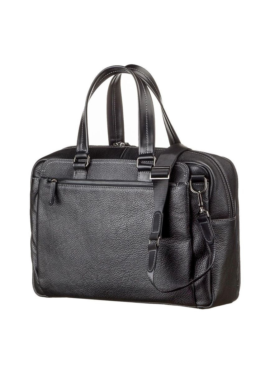 Сумка чоловіча 11123 шкіряна Чорна Shvigel (329146413)
