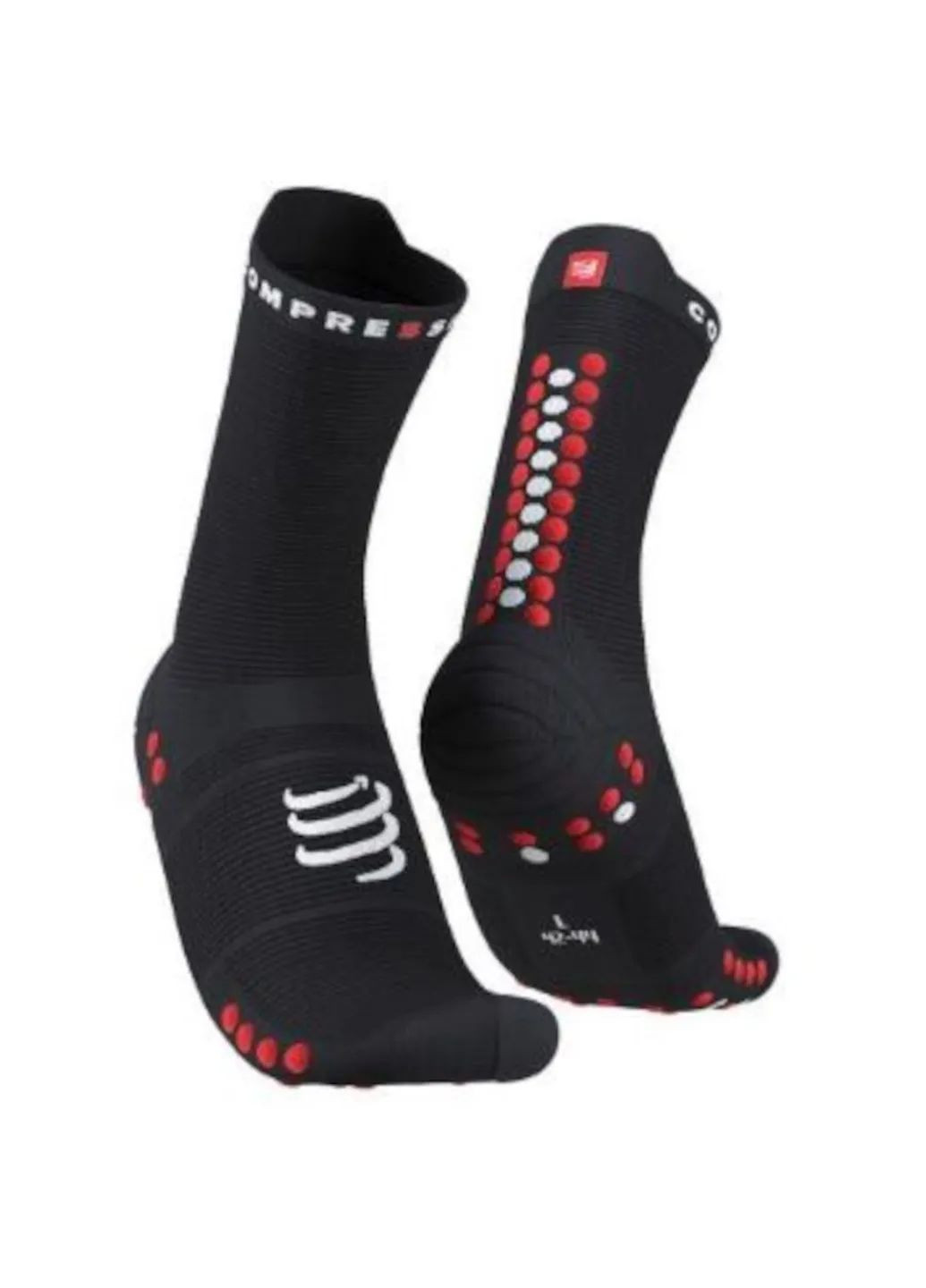 Чёрные носки pro racing socks v4.0 run high Compressport (367080910)