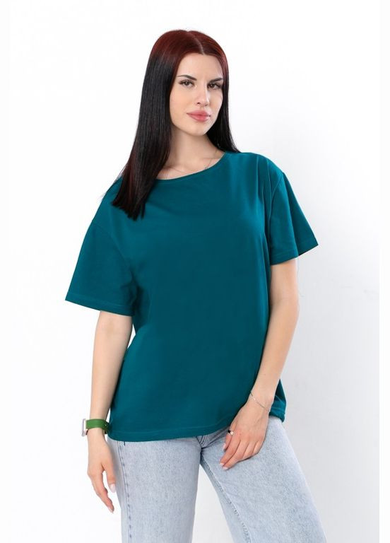 Зеленая летняя футболка женская (оверсайз) (p-6569) Носи своє