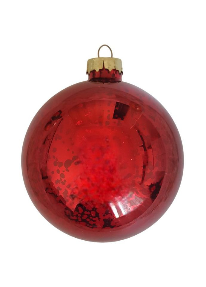 Елочные шары Christmas House комплект 6 шт золотистые зеленые красные для новогоднего декора игрушки на елку ProDobro (367266147)