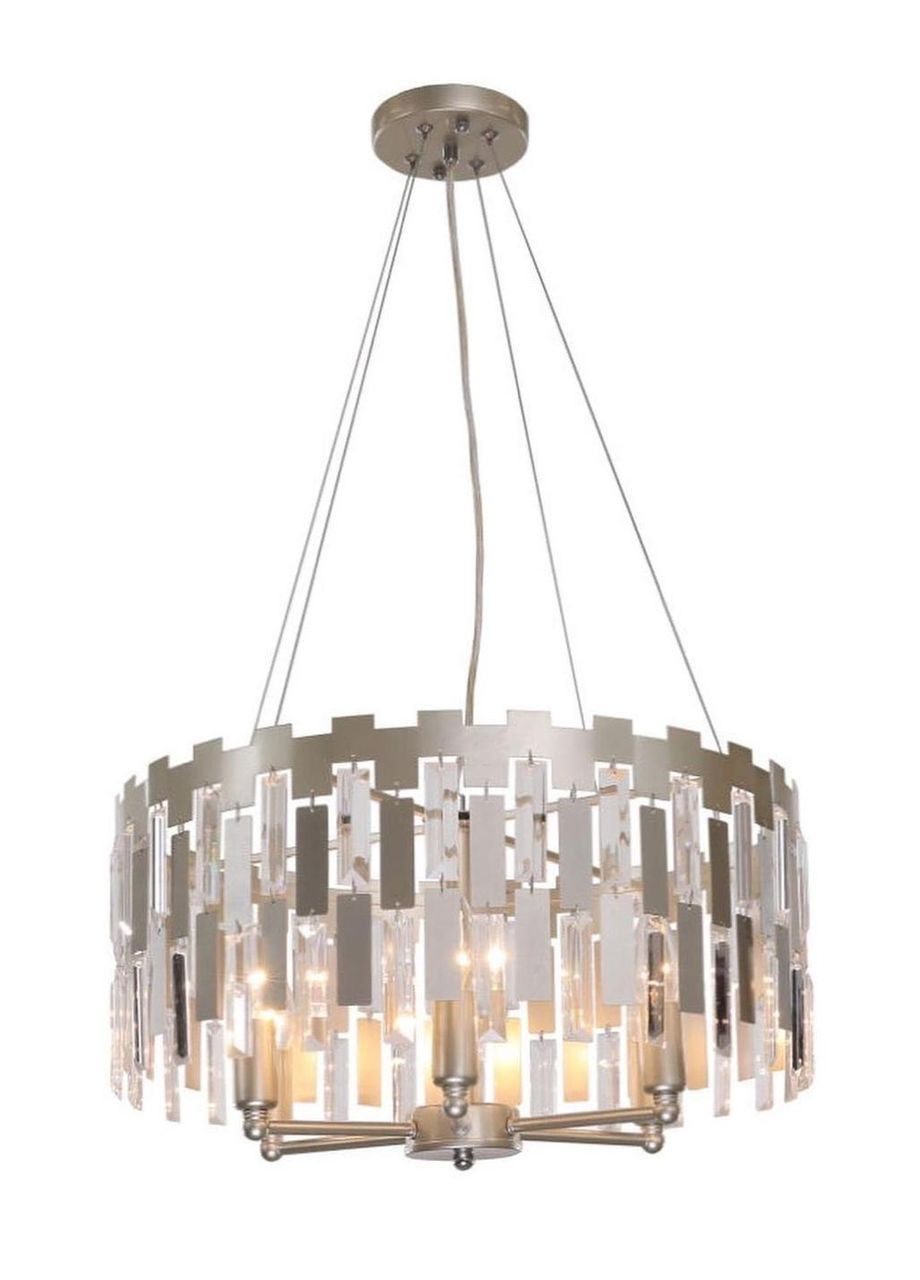 Люстра-подвес металл с хрустальными элементами 6 ламп 48х107 см Stellare (301941189)