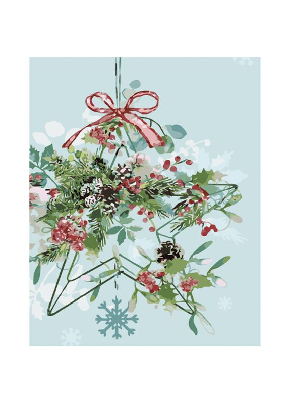 Картина по номерам Новогоднее украшение см для творчества и релаксации рисования Strateg (369761300)