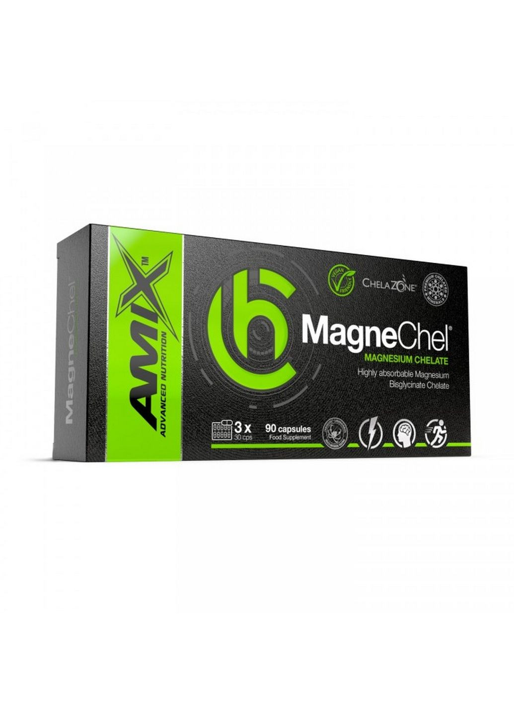 Вітаміни та мінерали ChelaZone MagneChel, 90 капсул Amix Nutrition (293339628)