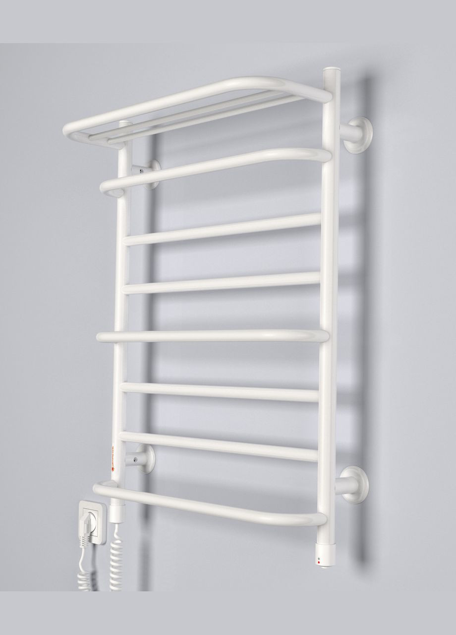 Сушарка для рушників електрична ТЕПЛИЙ СВІТ Комфорт P1 білий лівобічна з кнопковим перемикачем Теплий світ (317937555)