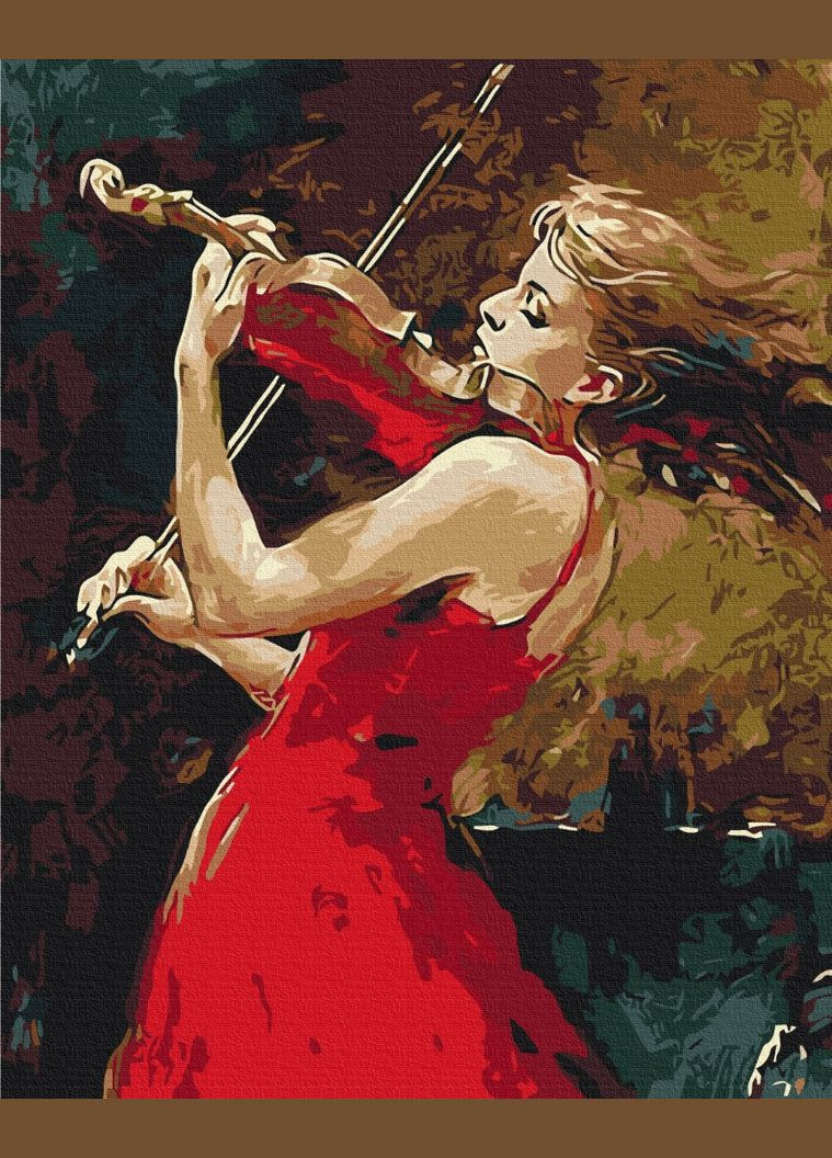 Картина за номерами "Дівчина зі скрипкою" 40х50 см Brushme (363986233)