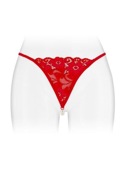 Трусики стринги с жемчужной нитью VENUSINA Red Fashion Secret (289357315)