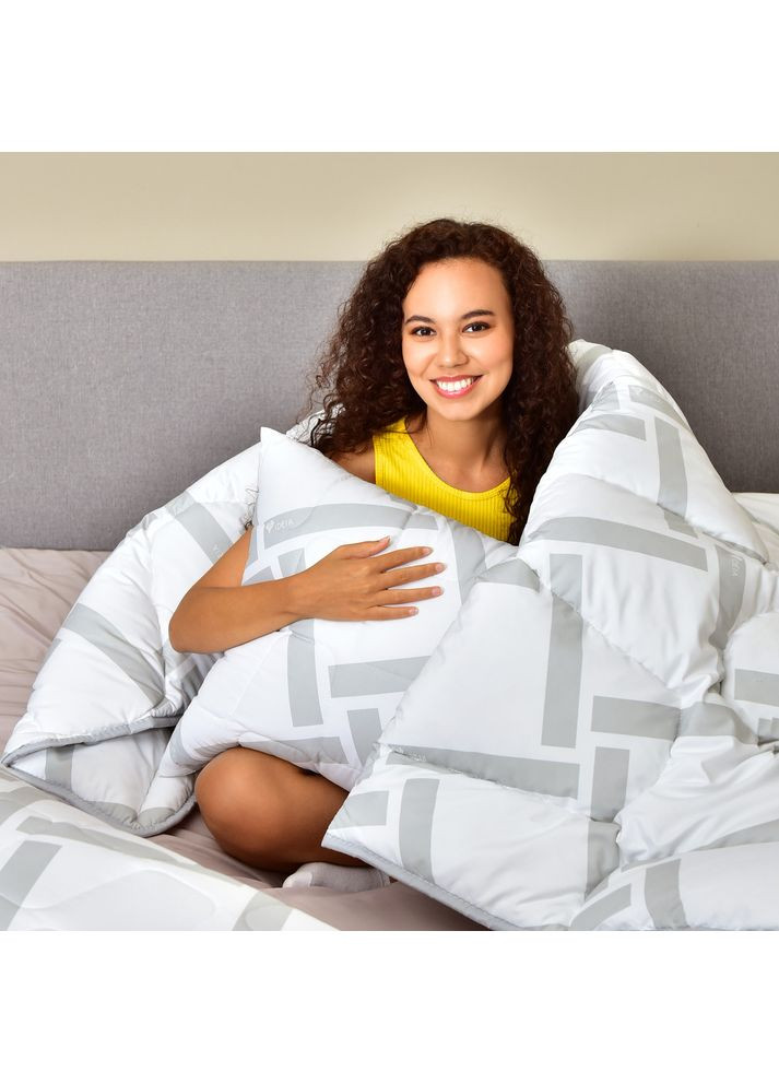 Набор подушка 50х70 см и полуторное одеяло 140х210 см Elegantly искусственный пух IDEIA (362587139)