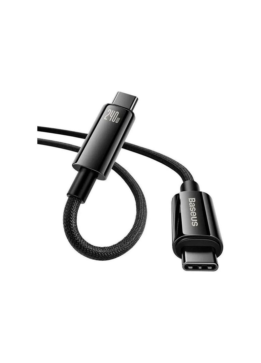 Дата кабель (ek20173) Baseus USB-C to USB-C 1.0m 240W Black (391782395)