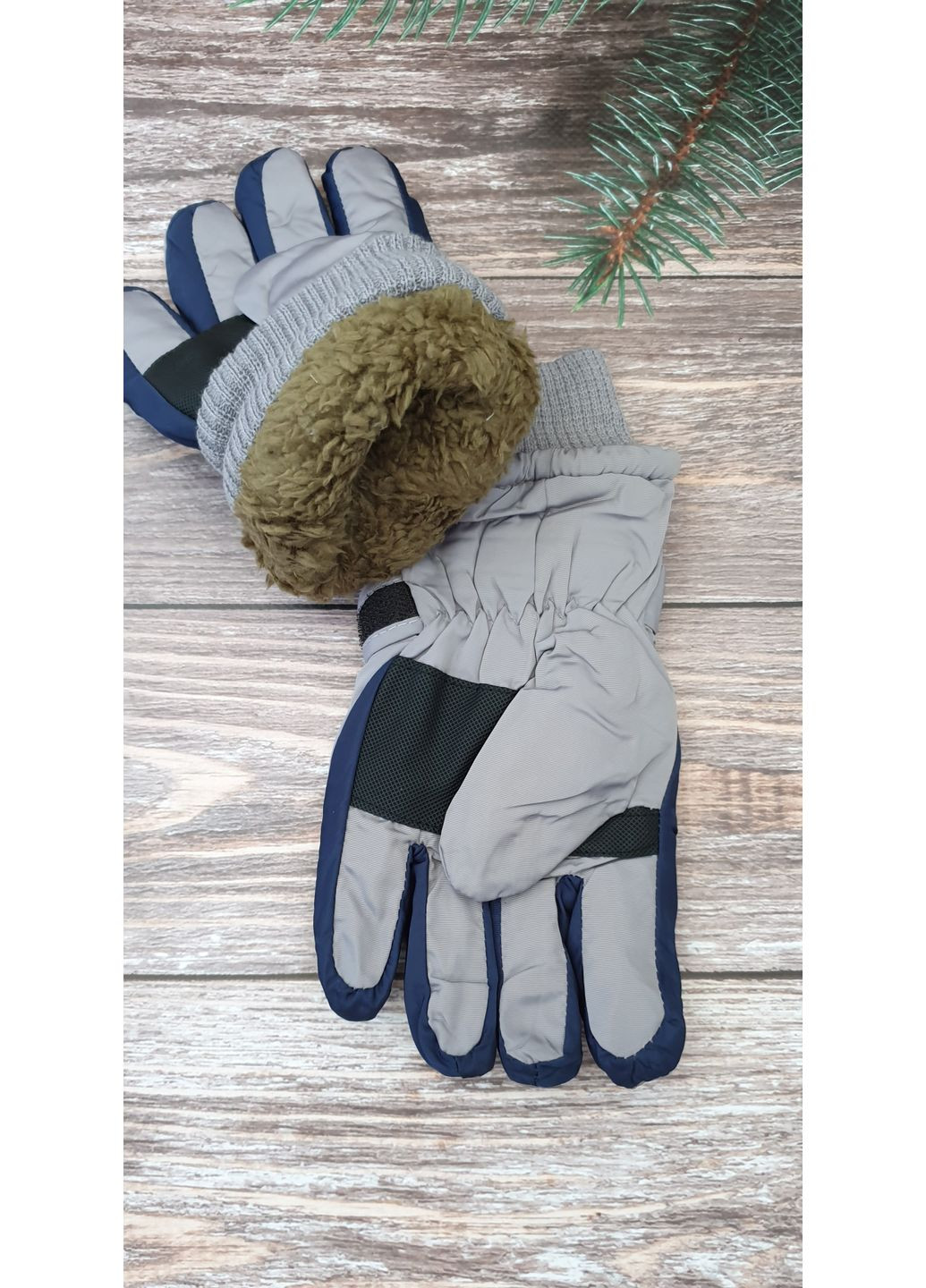 Балоновые перчатки на меху для мальчиков и девочек 5-8 лет No Brand (358517379)