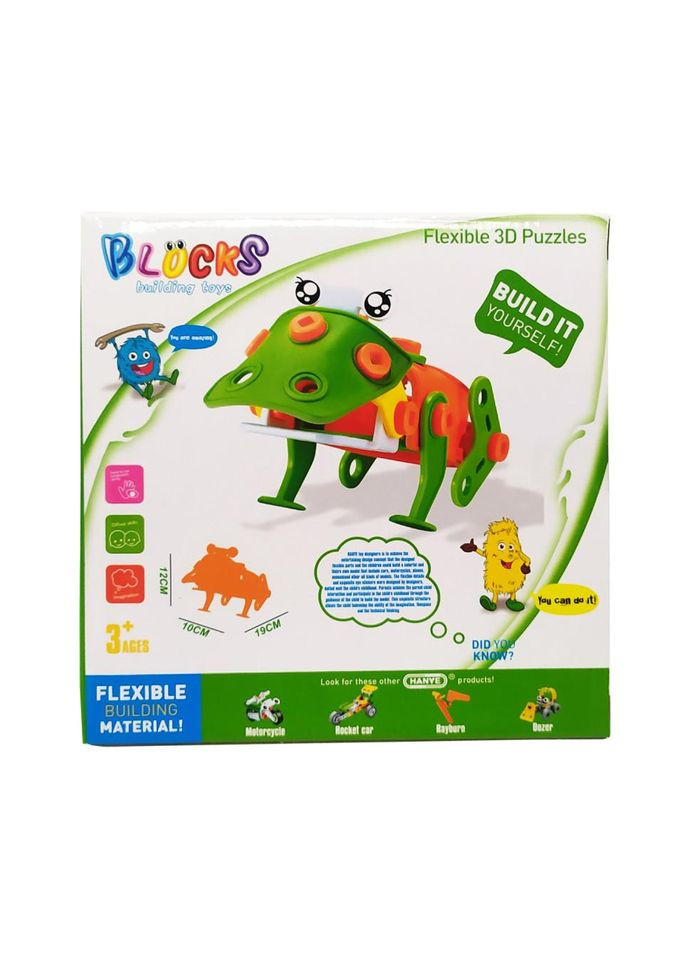 Конструктор-механик "Жабка" J-7711, 44 элемента Hanye (370976982)