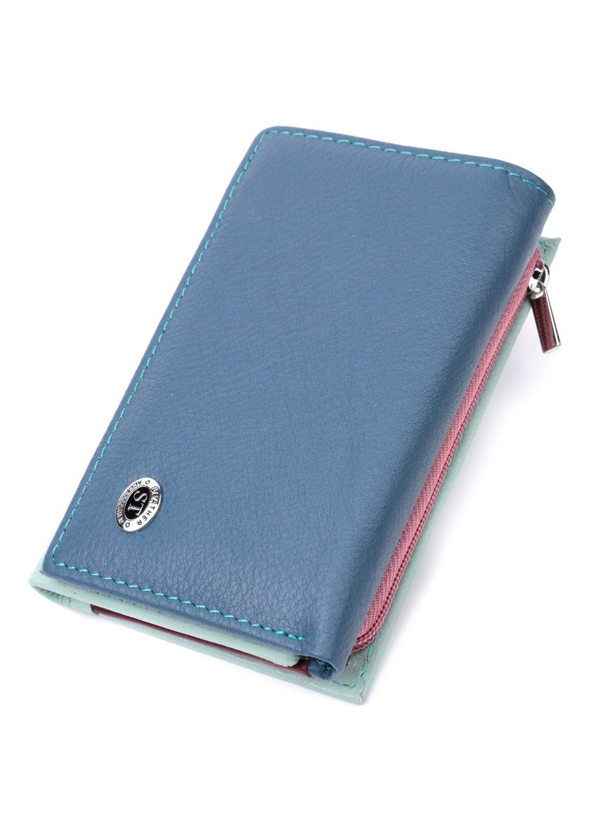 Сучасний жіночий гаманець з якісної натуральної шкіри 19459 Різнокольоровий st leather (329147435)