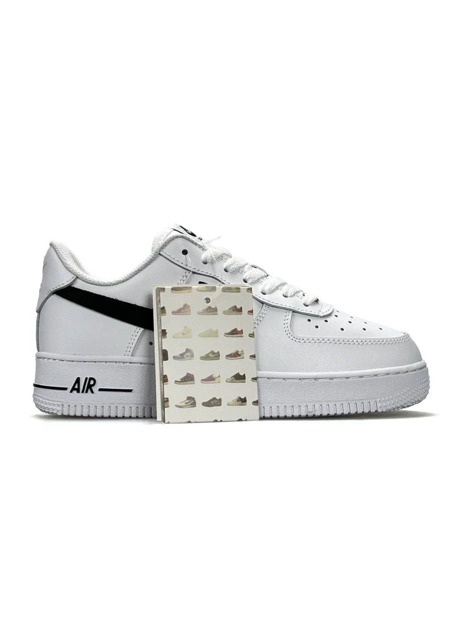 Белые демисезонные кроссовки мужские Nike Air Force 1 '07 White Black