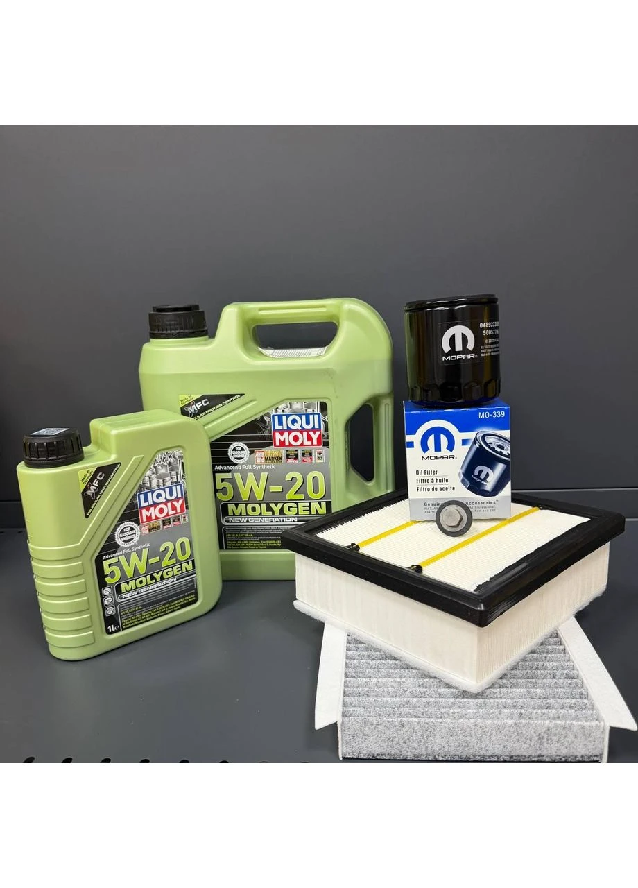 Комплект для ТО 5w20 Jeep Compass / Jeep Renegade / Fiat 500X / Dodge ProMaster / Alfa Romeo Tonale (Масло 4л+1л, Liqui Moly (399450589)