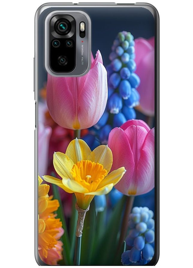 Силиконовый чехол 'Весенние цветы' для Endorphone xiaomi redmi note 10 (285785323)