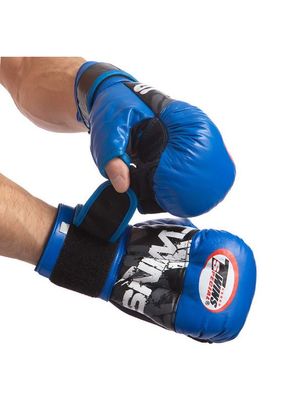 Рукавички для змішаних єдиноборств ММА TWN Rep 0275 Синьо-чорний, (37508135) FDSO (329145682)