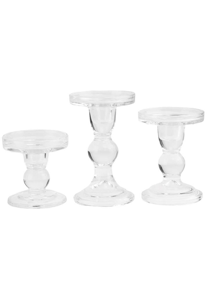 Набір з 3 підсвічників Кришталь 14 см ELISEY (366215059)
