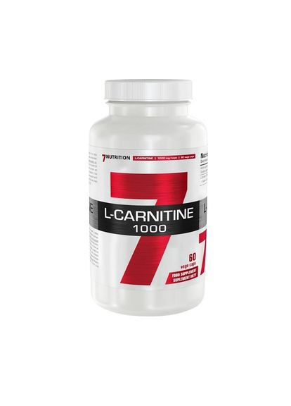 L-карнітин тартрат L-Carnitine Tartrate 1000 mg, 60caps 7 Nutrition (284739825)