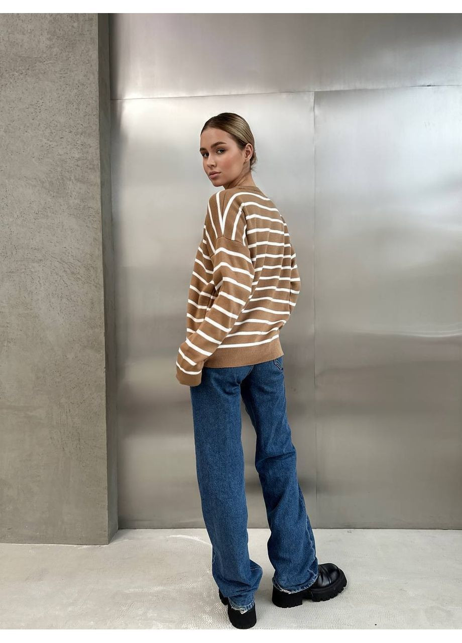 Бежевый женский свитер турция Osoblyva