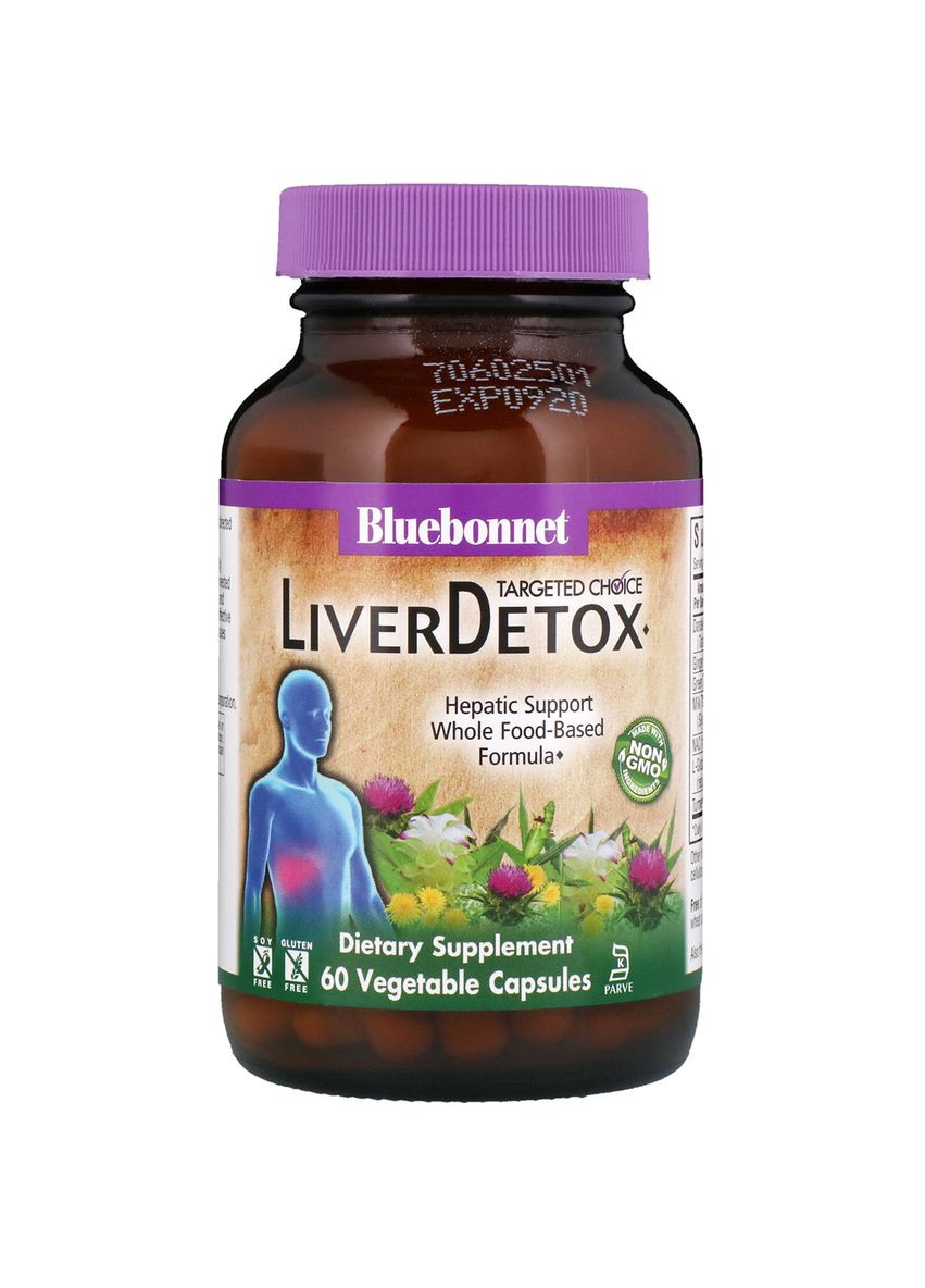 Комплекс для Детоксикації Печінки, Liver Detox, Targeted Choice,, 60 вегетаріанських капсул Bluebonnet Nutrition (333721659)