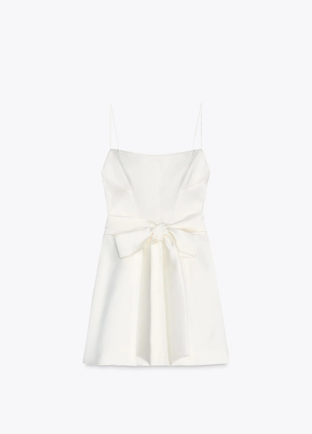 Молочное платье Zara однотонное