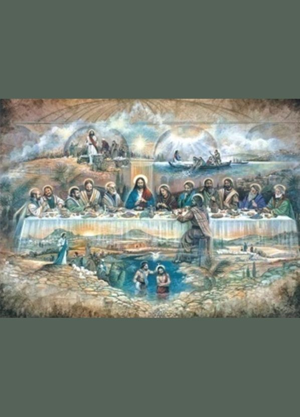 Алмазная мозаика 40*50 см со стразами на подрамнике полная выкладка Тайная вечеря Икона Josef Otten (317258725)