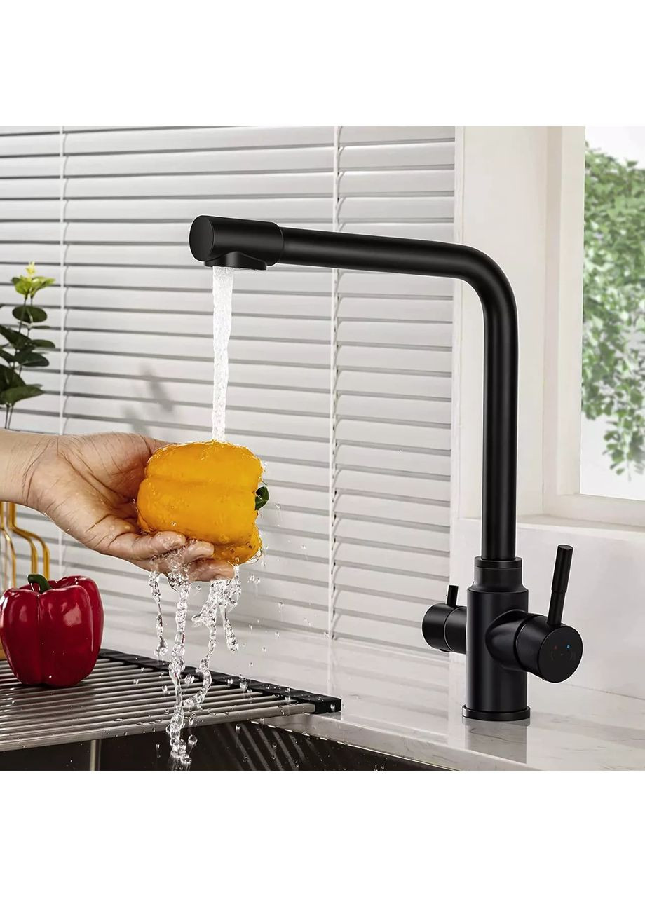 Смеситель для кухни под фильтр EKO4C-01-GUNGREY, оружейная сталь Wezer (371881977)