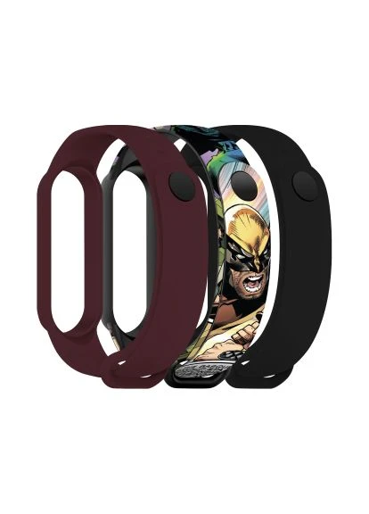 Ремінець до фітнес браслета комплект 3шт Xiaomi Mi Band 7/6/5 Wolverine comix (ARM77056) ArmorStandart комплект 3шт Xiaomi Mi Band 7/6/5 Wolverine comix (389567238)