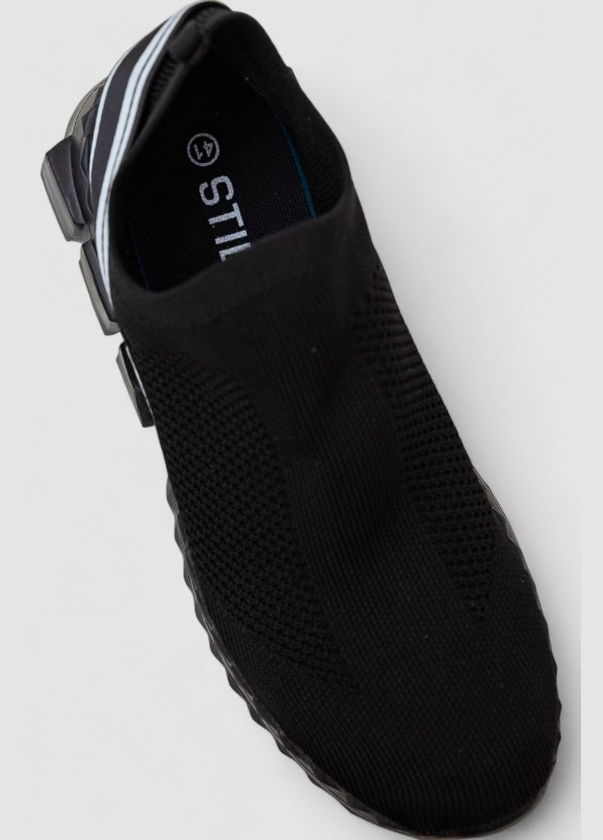 Черные демисезонные слипоны мужские текстиль Ager Кроссовки