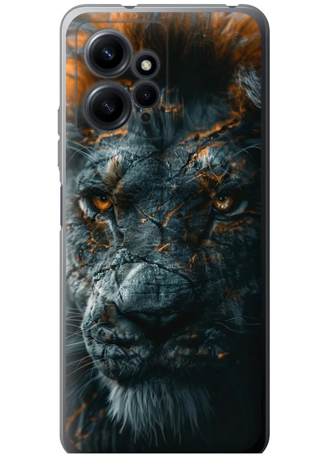 Силиконовый чехол 'Пламенный лев' для Endorphone Xiaomi Redmi Note 12 4G (297661454)