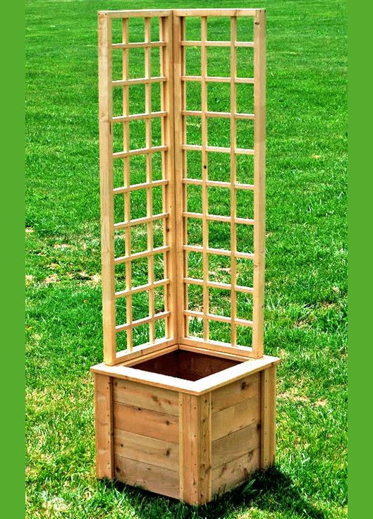 Кашпо со шпалерой из дерева Тронга сиена (КШР-001105) No Brand (328960707)