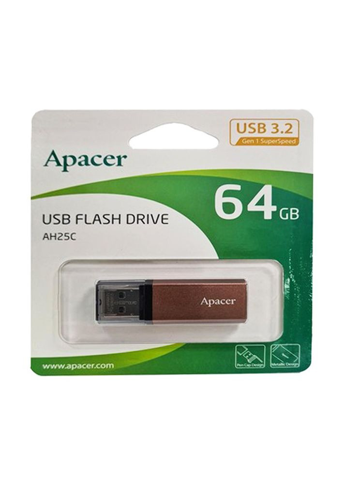 Флеш-накопитель USB 3.2 Gen 1 64GB Bronze (AP64GAH25CJ-1) Apacer AH25C (357474809)