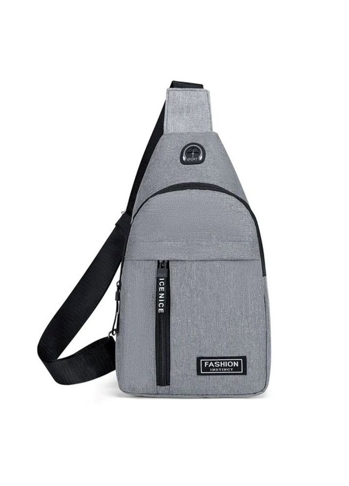 Чоловіча сумка слінг однолямковий рюкзак тканинна через плече на блискавці No Brand (305403930)