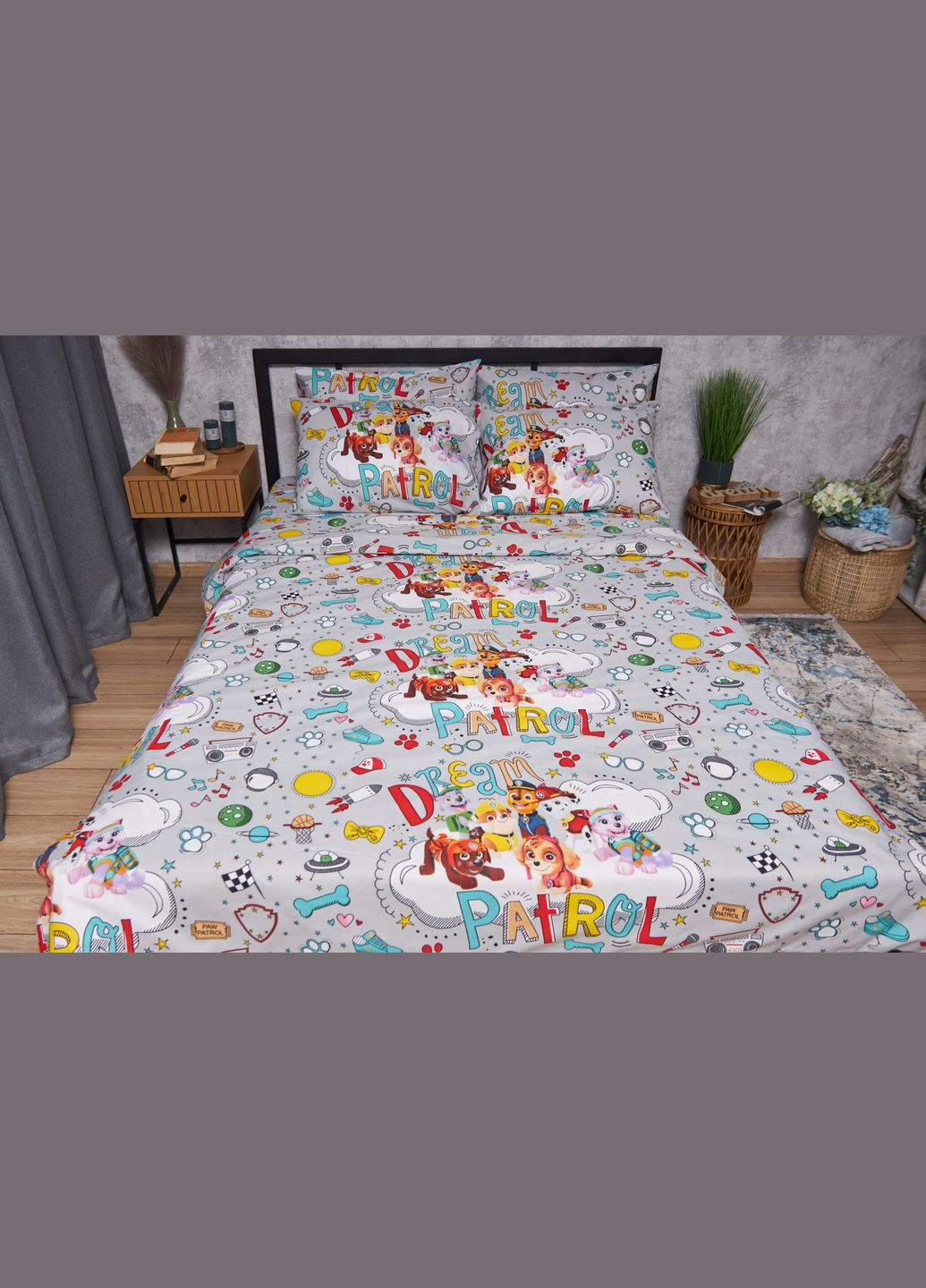 Комплект постільної білизни Бязь Gold Люкс «Dream Patrol» Дитячий 110х140 наволочки 2х40х40 (MS-830000144) Moon&Star DreamPatrol (293173114)