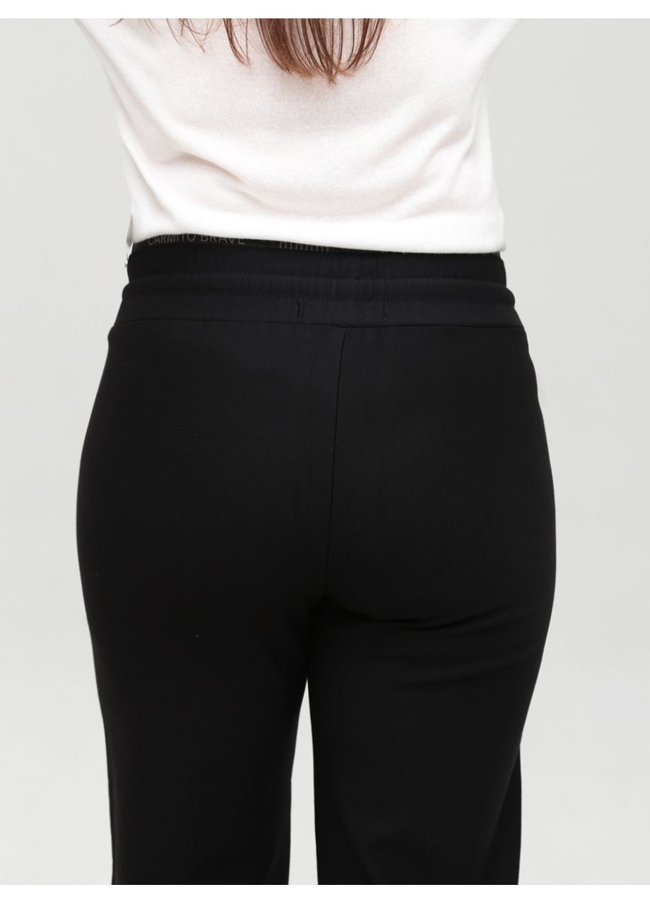 Штани жіночі чорні широкі з гумкою на поясі Sanli Палаццо (358501760)