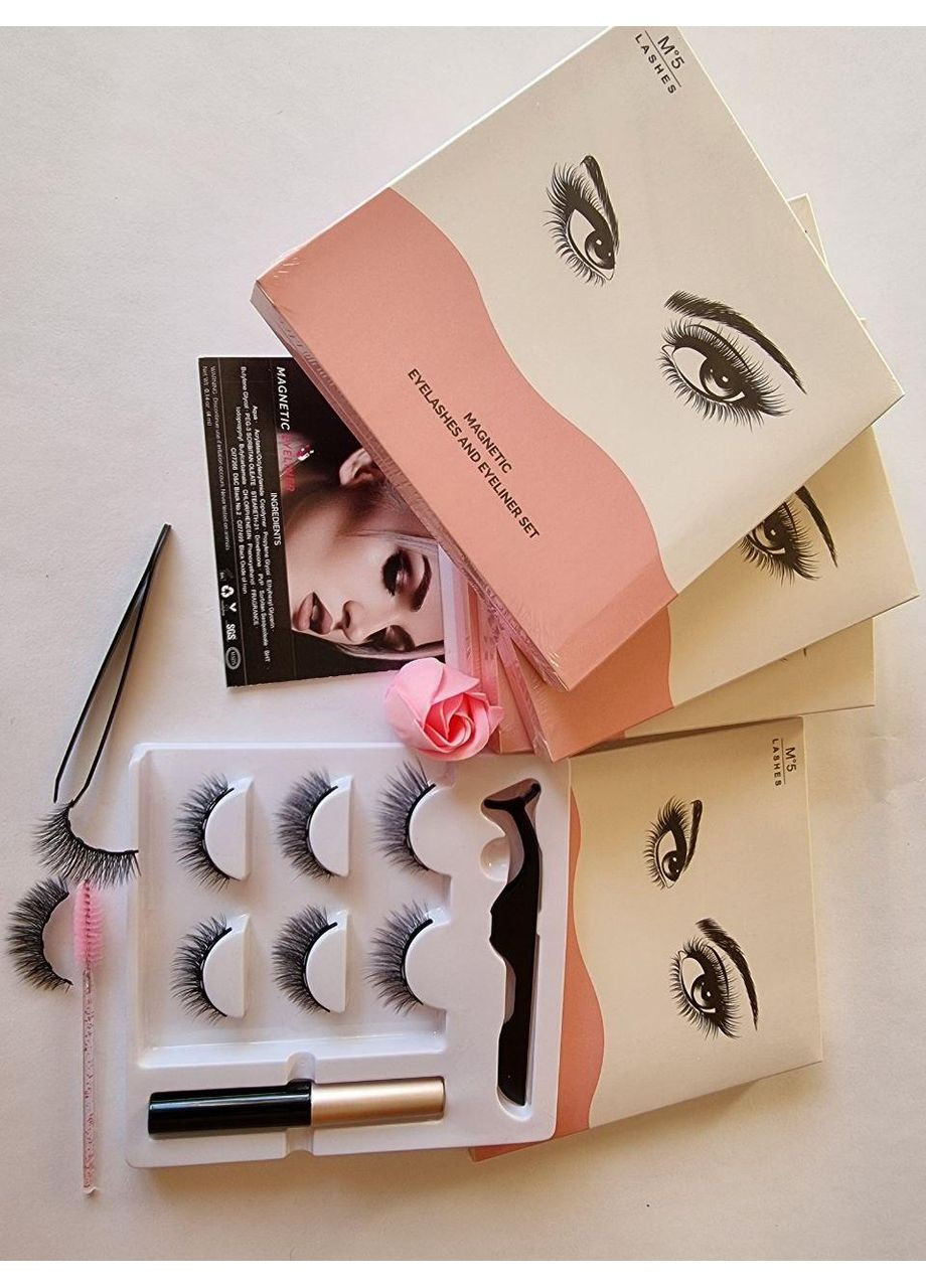 Набір багаторазові вії 3 моделі Класичні 2Д-3Д + магнітна підводка Magnetic Lashes (366668405)